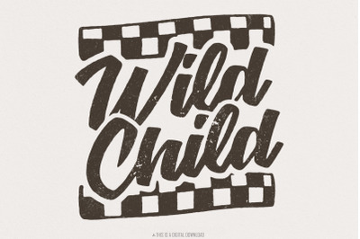Wild Child png, Lightning png, Funny Toddler png, Toddler Shirt png, W