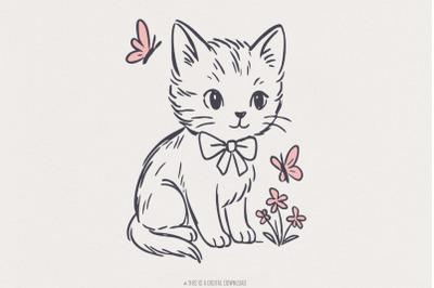 Rage Consumes Me Vintage Kitten, Cute Animal Sayings, 1950s Funny Cat