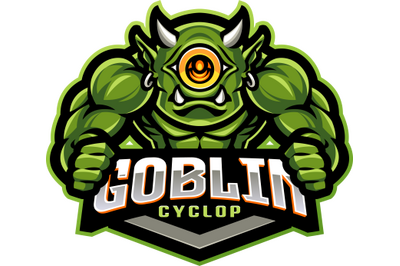 Goblin cyclop esport mascot logo design