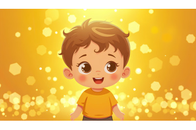 A bokeh effect child with sparkling stardust