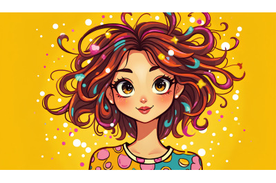 A Fauvism-inspired girl with vibrant glowing energy