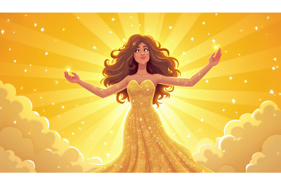 A glitter-style dreamer wrapped in cosmic light