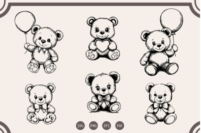 Teddy Bear svg, Teddy Bear svg Bundle, Baby Bear svg, png