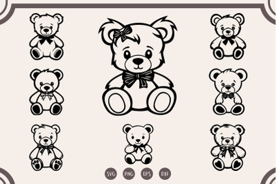 Teddy Bear svg, Teddy Bear svg Bundle, Teddy Bear Clipart