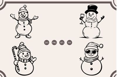 Christmas Snowman svg Bundle, Holiday Snowman svg