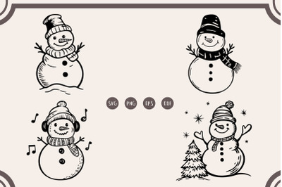 Christmas Snowman svg Bundle, Holiday Snowman svg