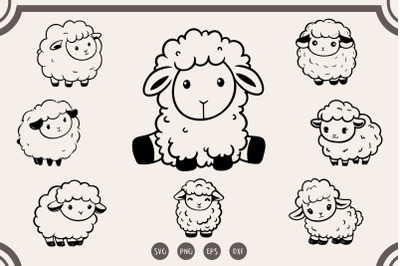 Sheep svg Bundle&2C; Sheep Line Art&2C; Funny Sheep svg&2C; png
