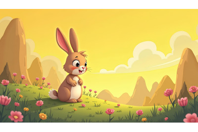 Bunny in a fantasy world, surrealism