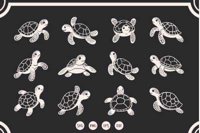 Sea Turtle svg, Cute Sea Turtle svg, Turtle svg Bundle