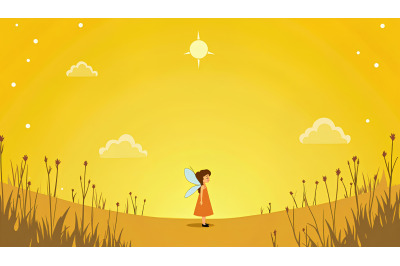 Minimalist fairy, simple yet powerful scene