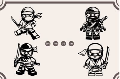 Ninja fighters svg Bundle, Kids Ninja svg, Child Ninja svg