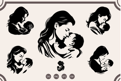 Mom and Baby svg Bundle, Mothers Day svg