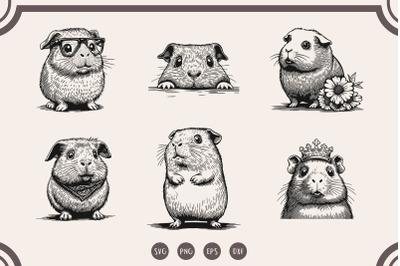 Guinea Pig svg, Glowforge Files, Laser Engrave Files
