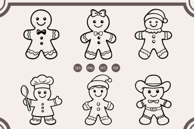 Gingerbread Man svg, png Bundle, Christmas Cookie svg