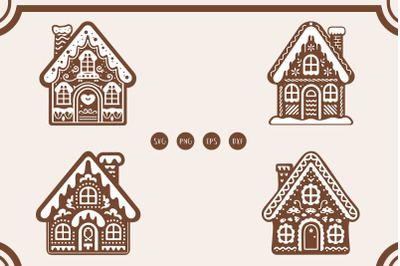 Gingerbread House svg Bundle, Christmas svg
