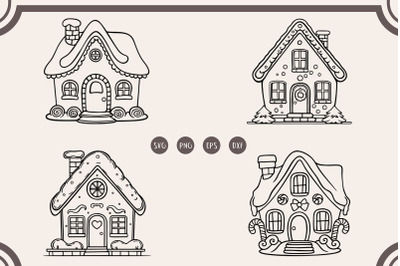 Gingerbread House svg Bundle, Christmas svg