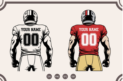 Football Player svg, Football svg, Player svg layered