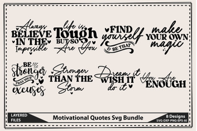 Motivational Quotes Svg Bundle