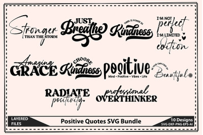 Positive Quotes SVG Bundle