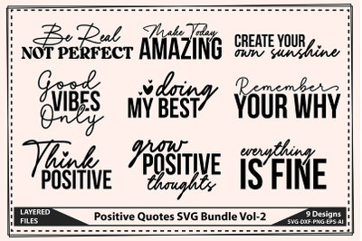 Positive Quotes SVG Bundle Vol-2