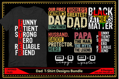 Dad  T-Shirt Designs Bundle