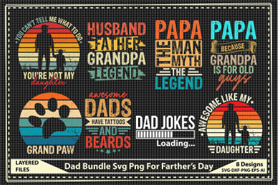 Dad Bundle Svg Png For Farthers Day