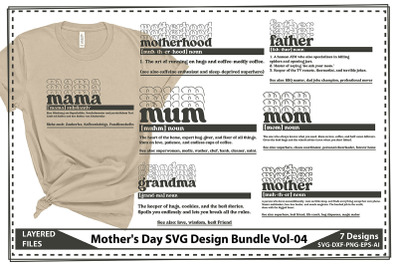 Mother&#039;s Day SVG Design Bundle Vol-04