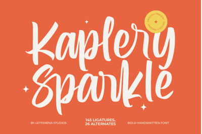 Kaplery Sparkle - Bold Handwritten Font