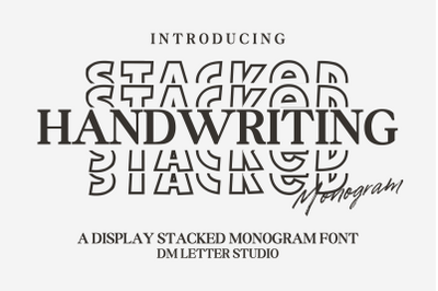 Handwriting Stacked Monogram
