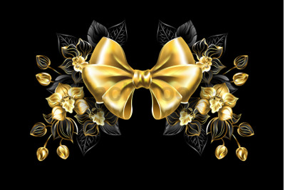 Brocade orchid bow