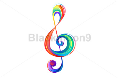 Layered rainbow musical key