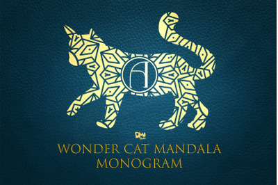 Wonder Cat Mandala Monogram