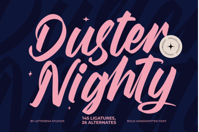 Duster Nighty - Bold Handwritten Font
