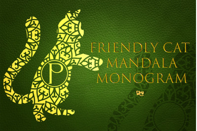 Friendly Cat Mandala Monogram