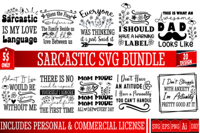 Sarccastic SVG Bundle,Sarcastic Sublimation Bundle