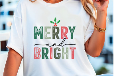 Merry and Bright T-Shirt Design
