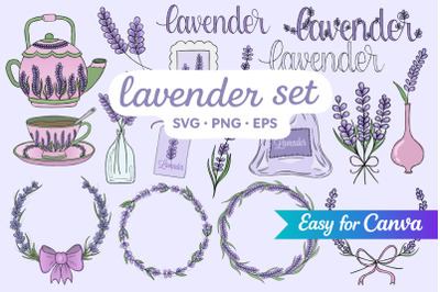 Lavender Clipart Set