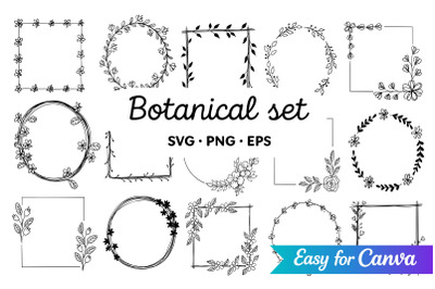Botanical Frames Clipart
