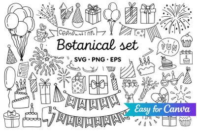 Birthday Doodle Clipart