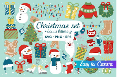 Christmas Clipart &amp; Lettering