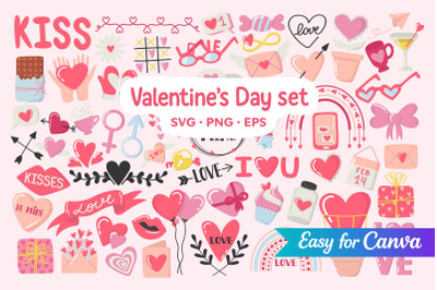 Valentine&#039;s Day Doodle Set