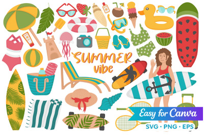 Summer Vibe Clipart Set