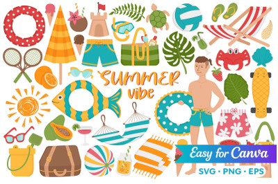 Summer Vibe Clipart Set