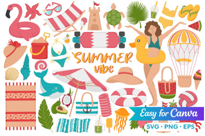 Summer Vibe Clipart Set