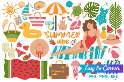 Summer Vibe Clipart Set