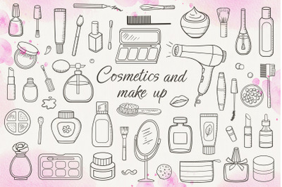 Cosmetics and Make Up Doodles