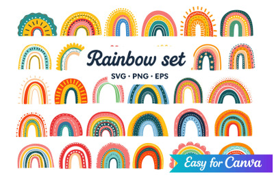 Rainbow Clipart Set