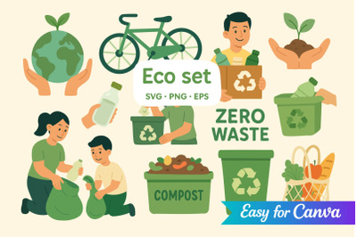 Zero Waste Clipart Set