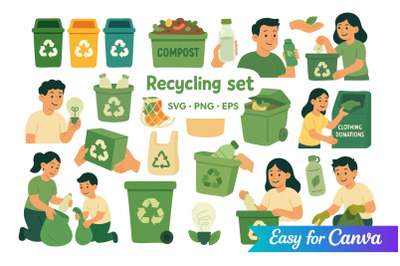 Recycling Set Clipart