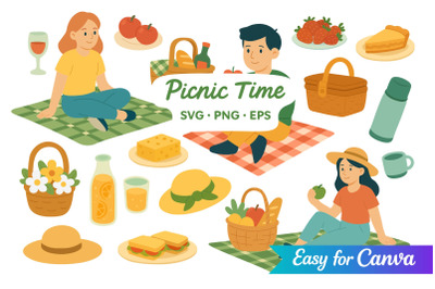 Picnic Time Clipart Set